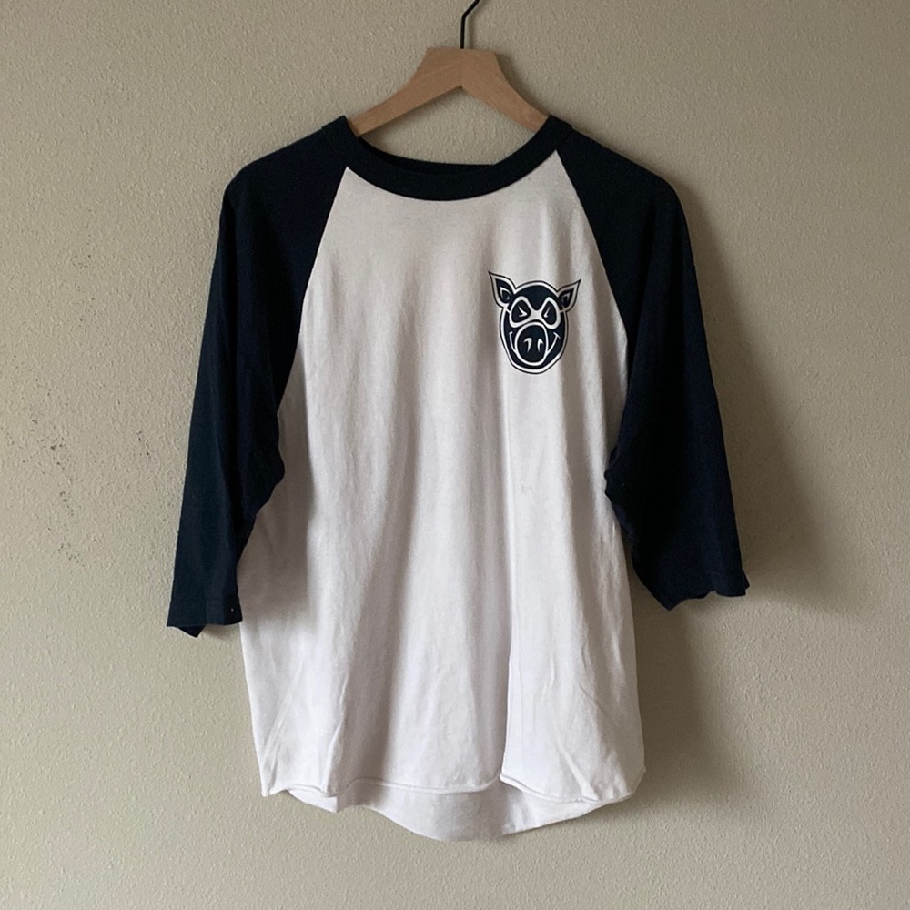 PIG WHEELS 3/4 Sleeve Vintage Skateboard Style